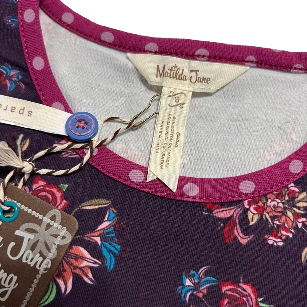 NEW Matilda Jane 8Y Choose Your Own Path World of Wonder Purple Floral Dress
